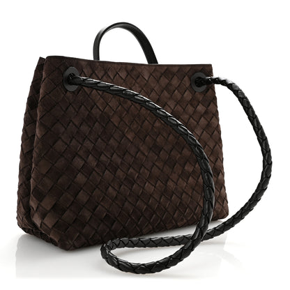 Bottega Veneta Suede Intrecciato Medium Andiamo Shoulder Bag Fondant 3 of 10