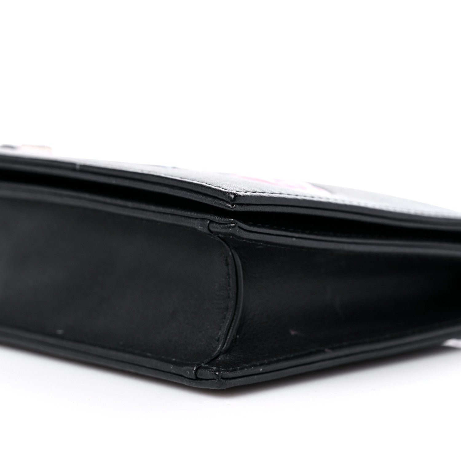 Christian Dior Calfskin Paradise Diorama Croisiere Chain Wallet Black 8 of 12