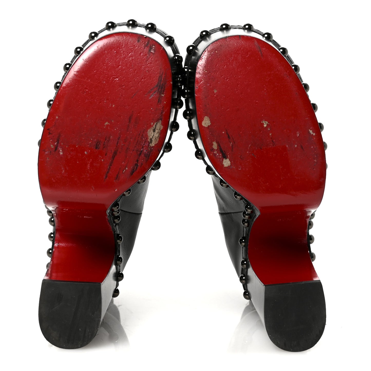 Calfskin Studded Joan 130 Booties 37.5 Black