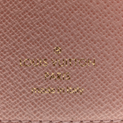 Louis Vuitton Damier Azur Victorine Wallet Rose Ballerine 6 of 7