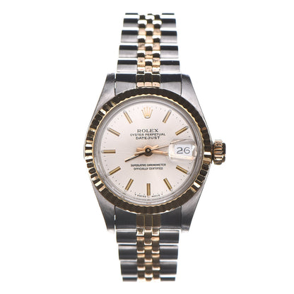 Rolex Stainless Steel 18K Yellow Gold 26mm Oyster Perpetual Datejust Watch Silver 69173 1 of 8