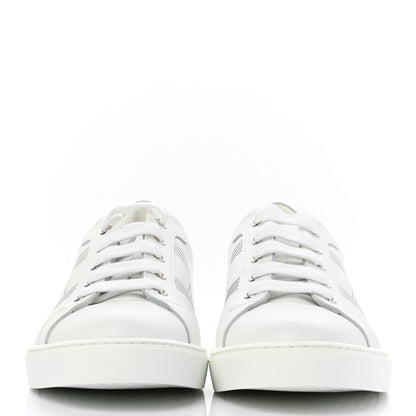 Hermes Calfskin Womens Advantage Sneakers 41 White Gris Argente 2 of 8