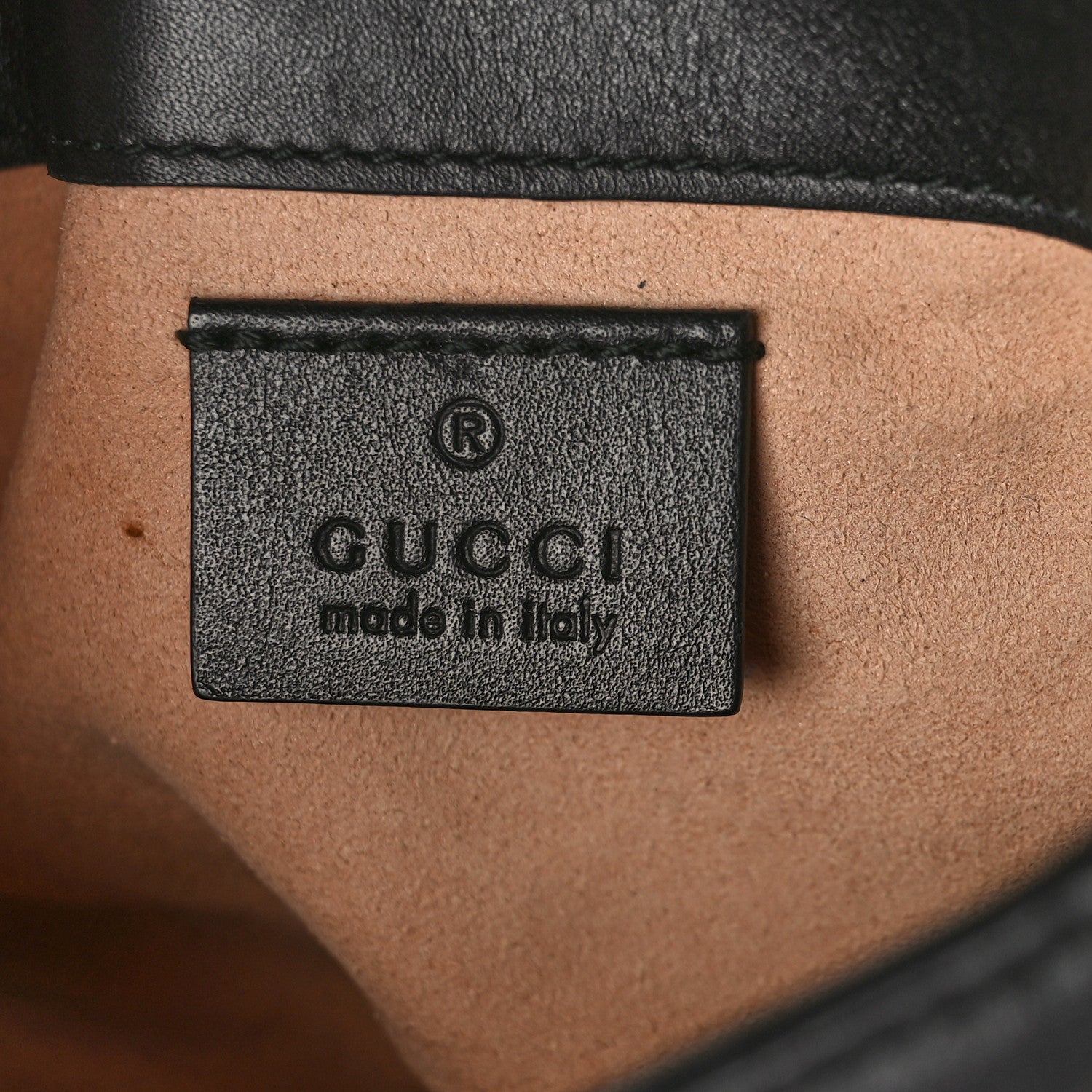 Gucci Calfskin Matelasse Super Mini GG Marmont Shoulder Bag Black 6 of 11