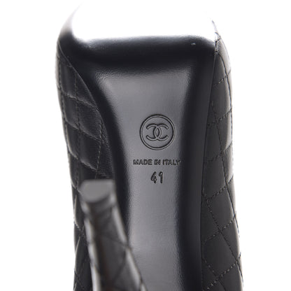 Chanel Lambskin Quilted Cap Toe Pumps 41 Black 9 of 11