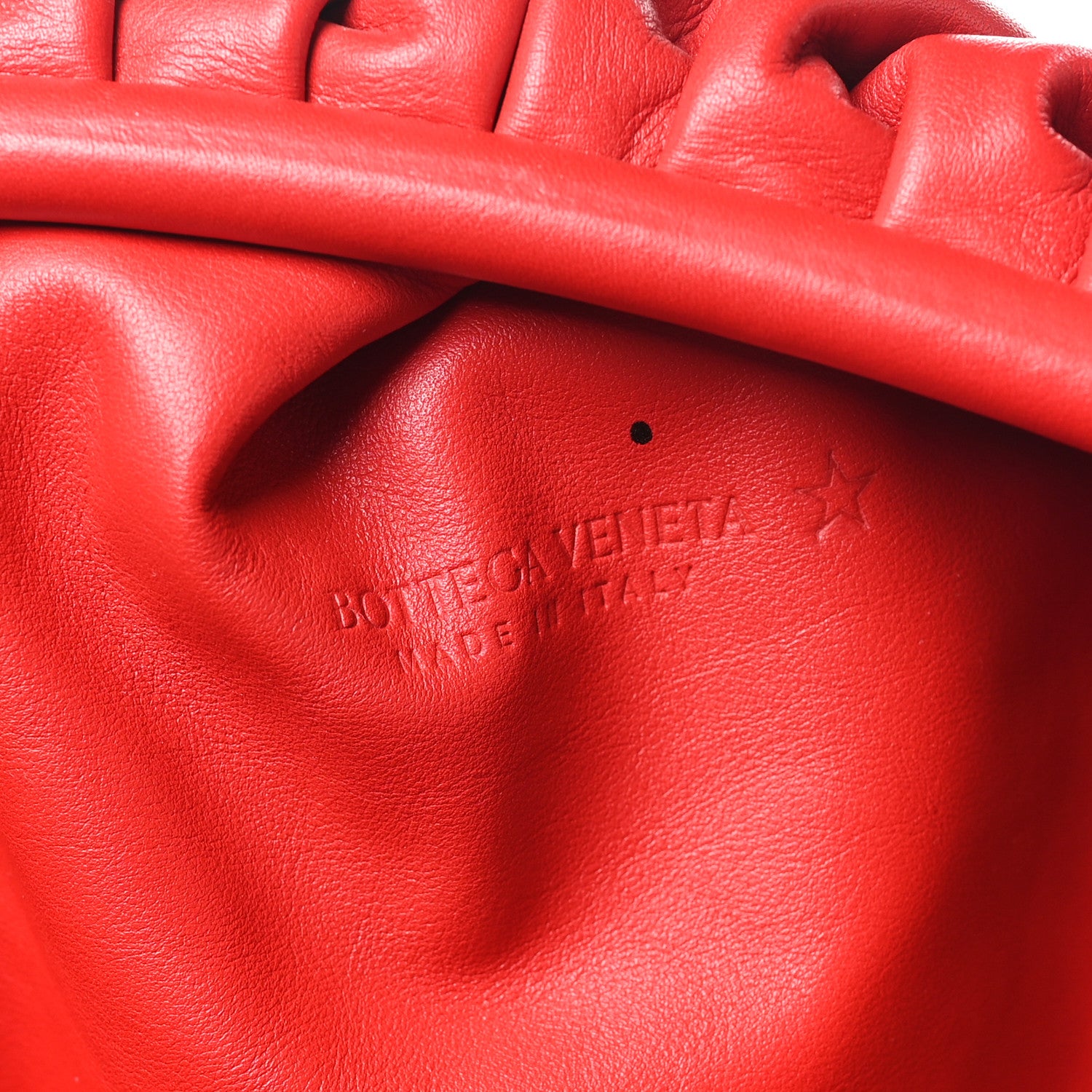Bottega Veneta Smooth Butter Calf The Pouch Oversized Clutch Bright Red 7 of 10