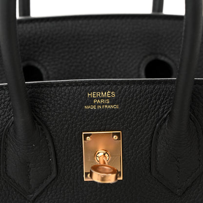 Hermes Togo Birkin 25 Black 6 of 10