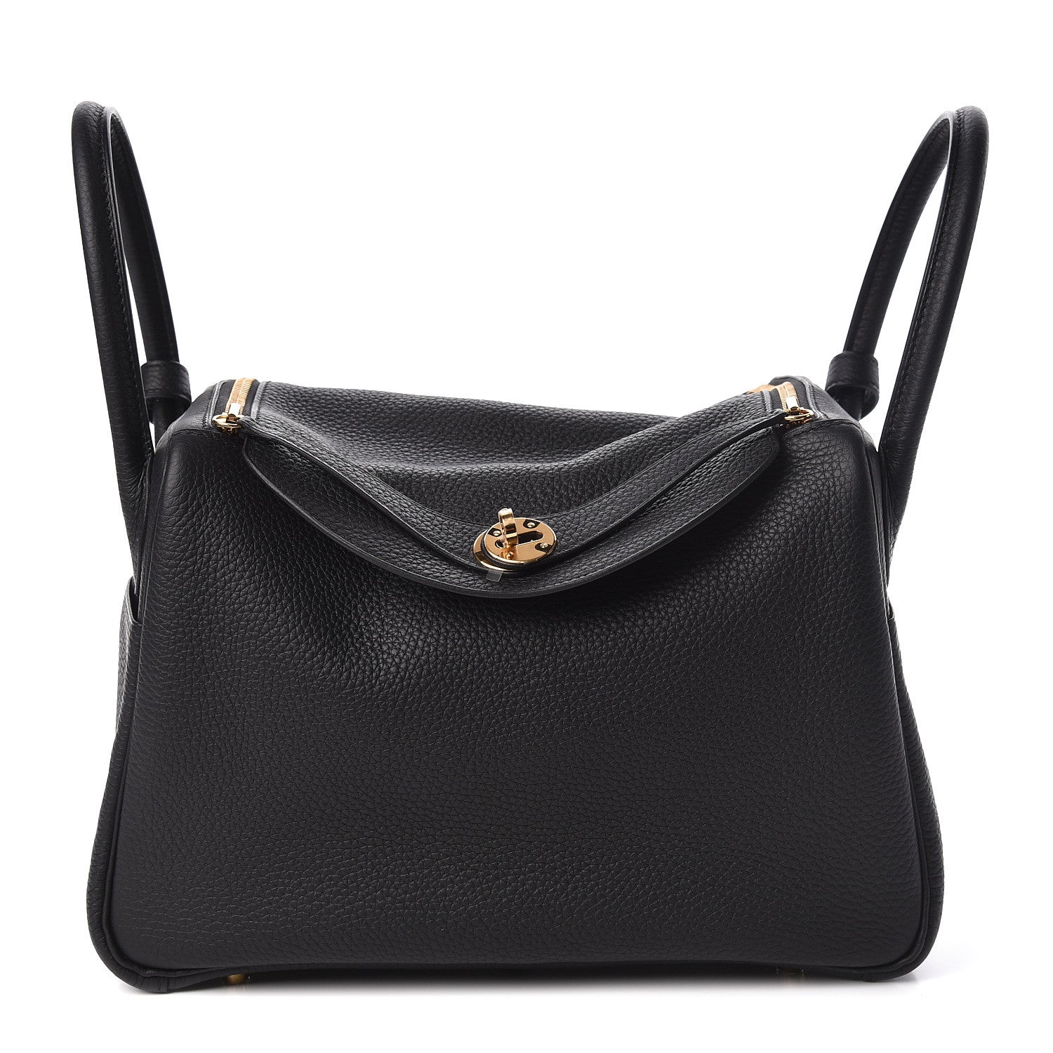 Hermes Taurillon Clemence Lindy 30 Black 1 of 10