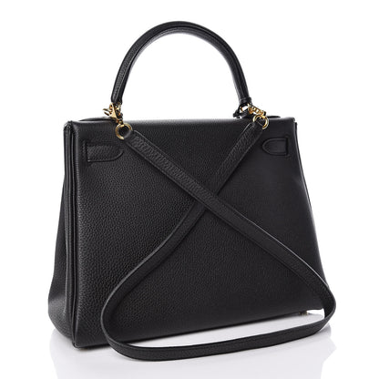 Hermes Togo Kelly Retourne 28 Black 3 of 43