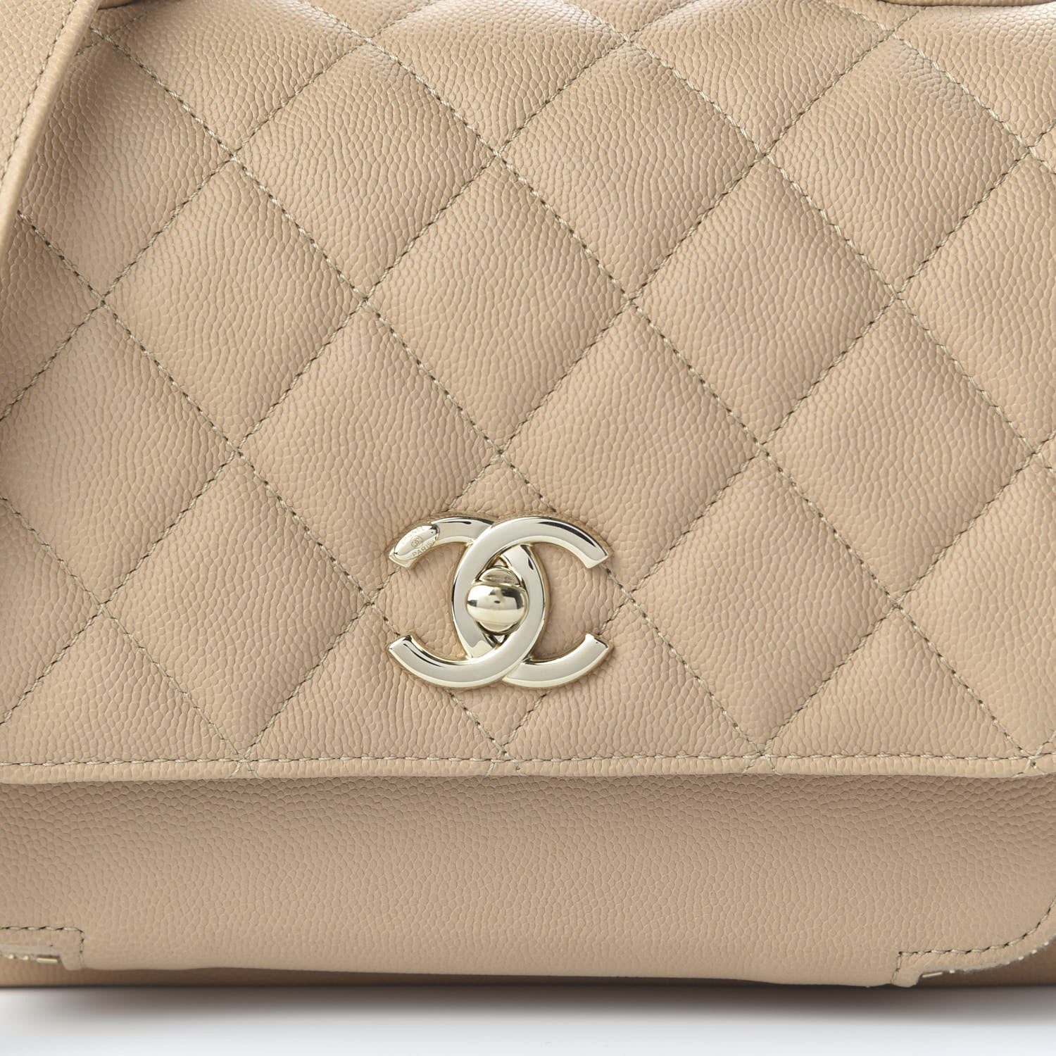 Chanel Caviar Quilted Medium Business Affinity Flap Beige 10 of 10