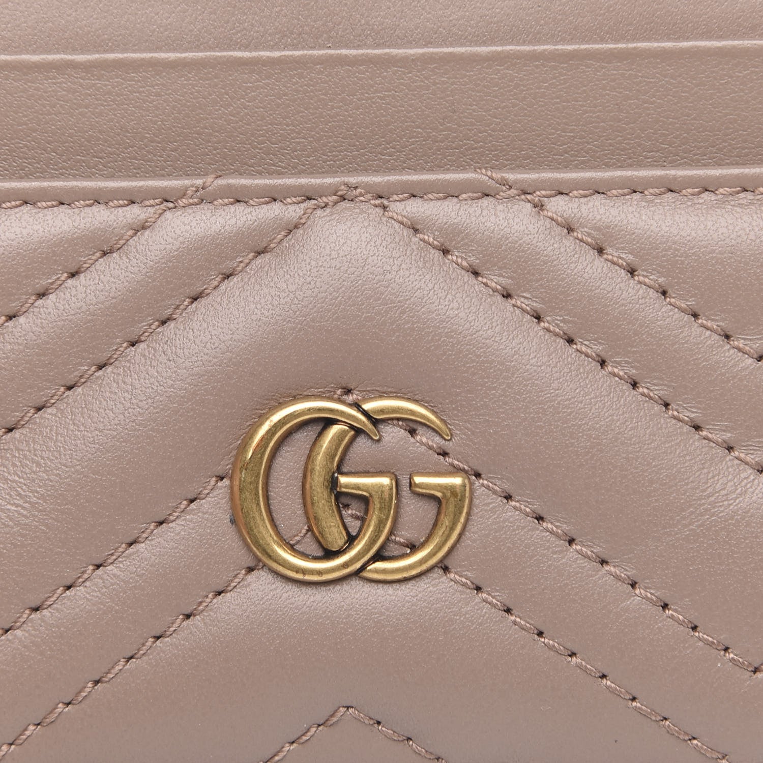 Gucci Calfskin Matelasse GG Marmont Card Holder Porcelain Rose 7 of 7