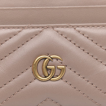 Gucci Calfskin Matelasse GG Marmont Card Holder Porcelain Rose 7 of 7