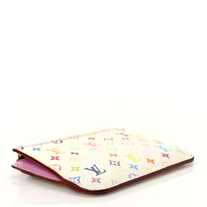 Louis Vuitton Monogram Multicolor Key Pouch White Litchi 4 of 7