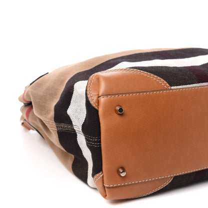 Burberry Canvas Mega Check Medium Maidstone Saddle Brown 9 of 11
