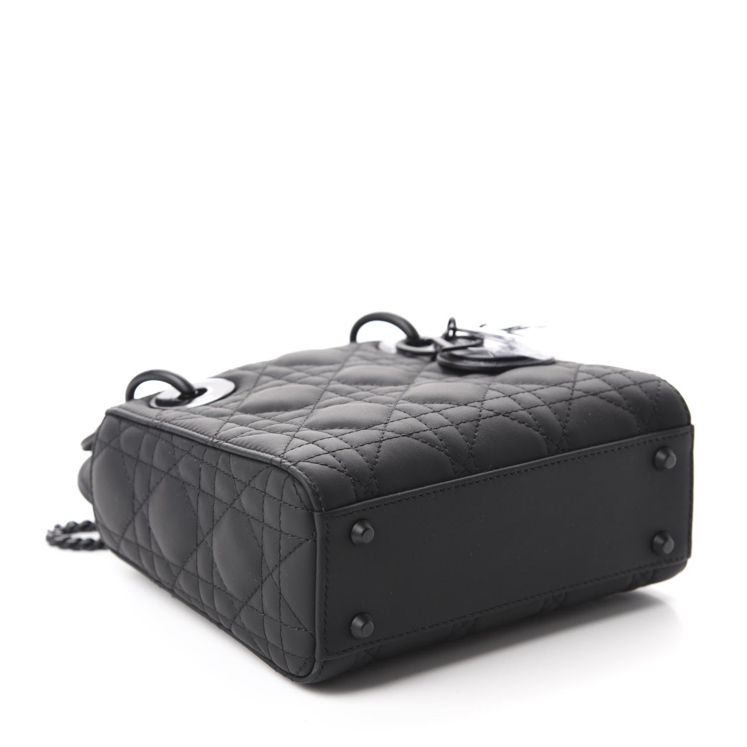 Christian Dior Ultra Matte Calfskin Cannage Mini Lady Dior Black 4 of 11