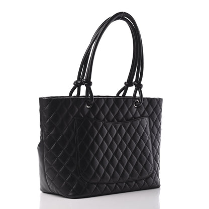 Chanel Calfskin Quilted Large Cambon Tote Black 3 of 9