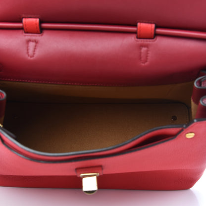 MCM Grained Calfskin Large Milla Convertible Backpack Ruby Red 4 of 8
