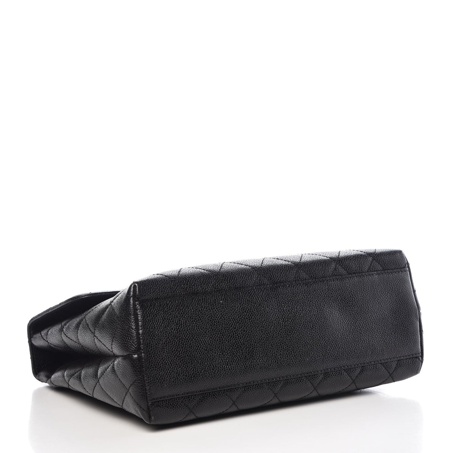 Caviar Quilted Jumbo Kelly Flap Black