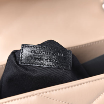 Saint Laurent Calfskin Y Quilted Monogram Medium Loulou Satchel Dark Beige 9 of 10