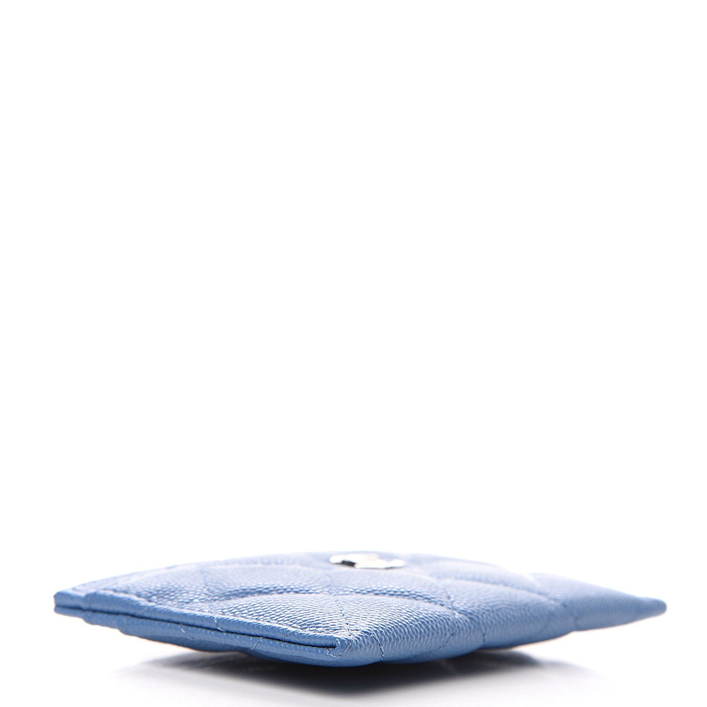 Caviar Quilted Card Holder Blue
