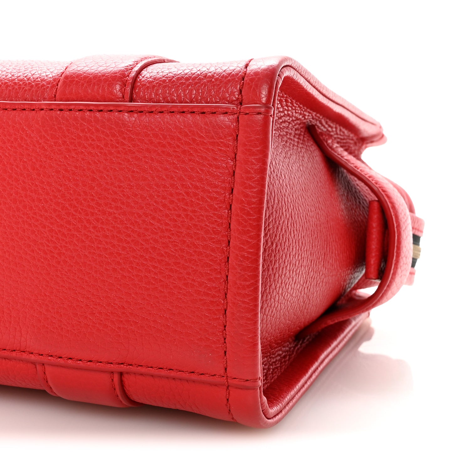 Grained Calfskin Small The Tote Bag True Red