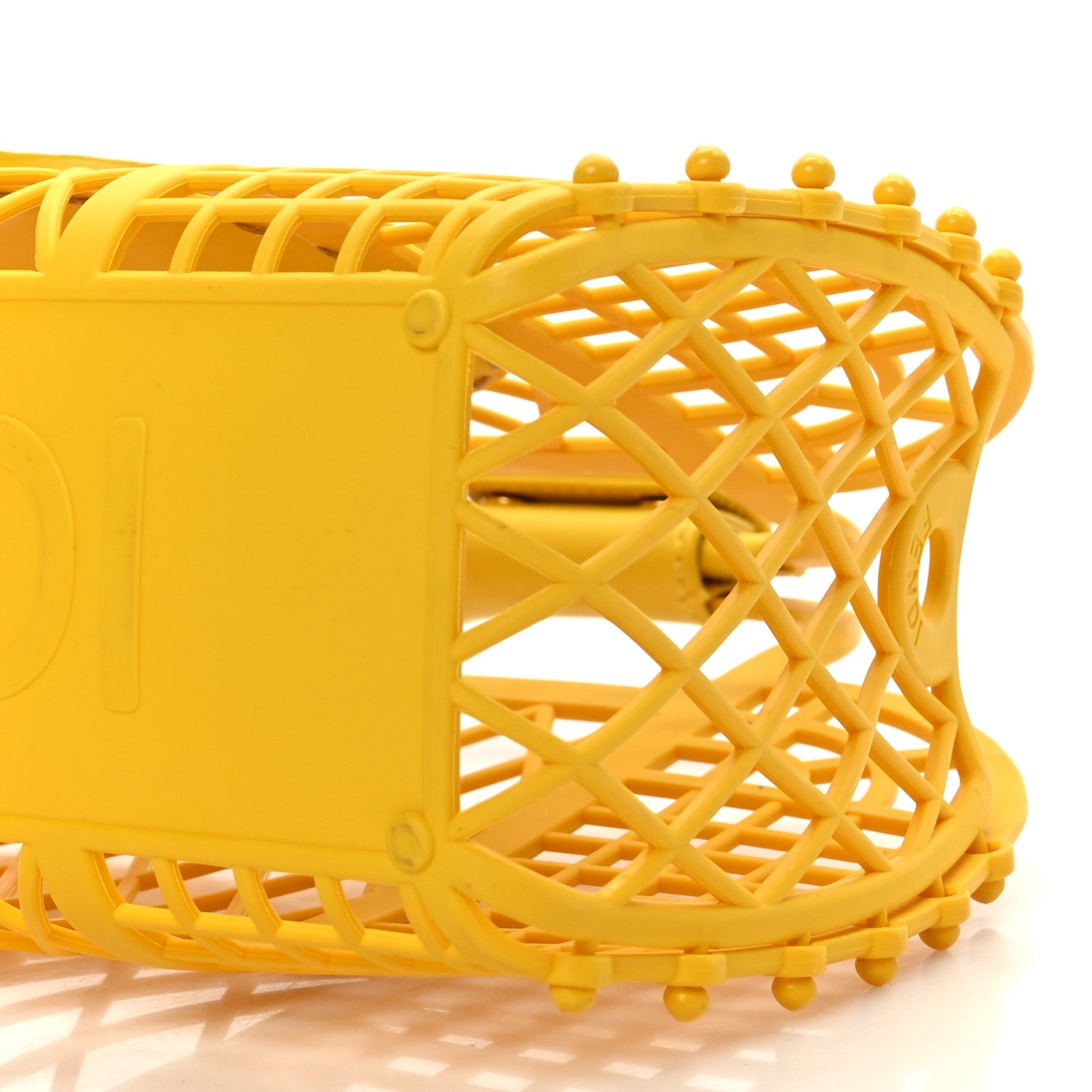 Fendi Recycled Plastic Vitello Liberty Matte Small Fendi Basket Limone 9 of 9