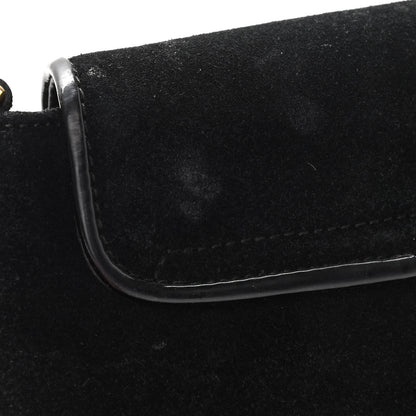 Gucci Suede Small 1973 Chain Shoulder Bag Black 8 of 13