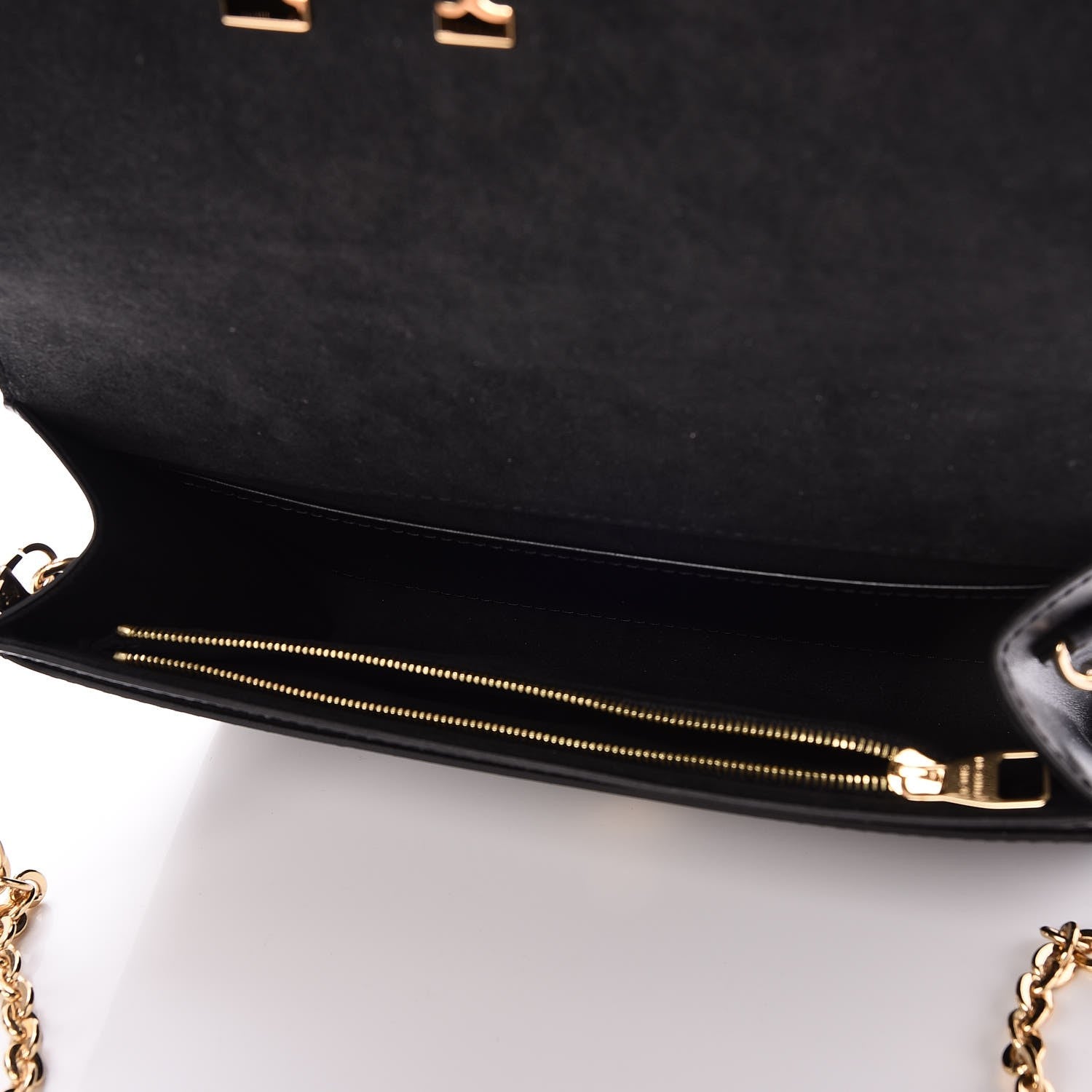 Louis Vuitton Calfskin Pochette Louise GM Black 5 of 7