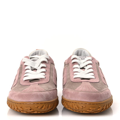 Hermes Suede Goatskin Jet Sneakers 39 Rose Cancan Rose Aquarelle 3 of 11