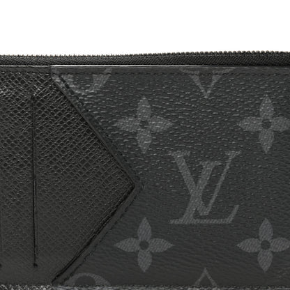 Louis Vuitton Monogram Eclipse Taiga Coin Card Holder 7 of 10