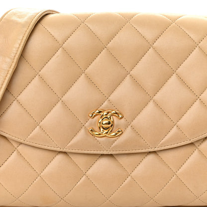 Chanel Lambskin Quilted Flap Shoulder Bag Beige 9 of 12