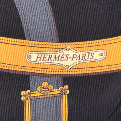 Hermes Silk Cavalcadour Maxi Twilly Reglisse Gris Vieil Or 3 of 5
