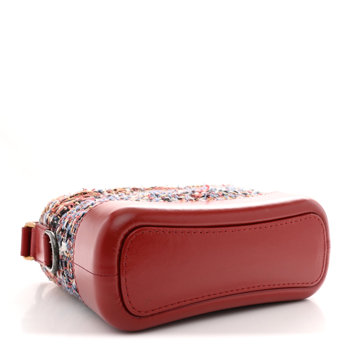 Tweed Calfskin Small Gabrielle Hobo Red