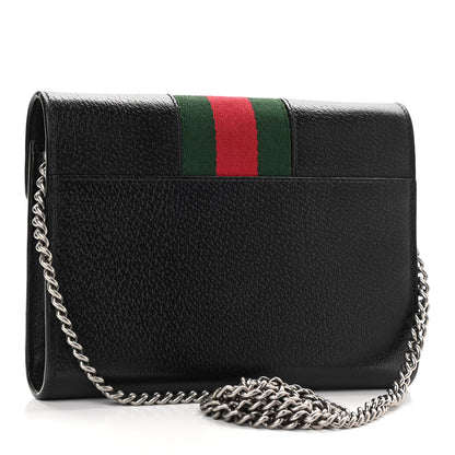 Gucci Calfskin Web Mini Dionysus Chain Wallet Black 3 of 12
