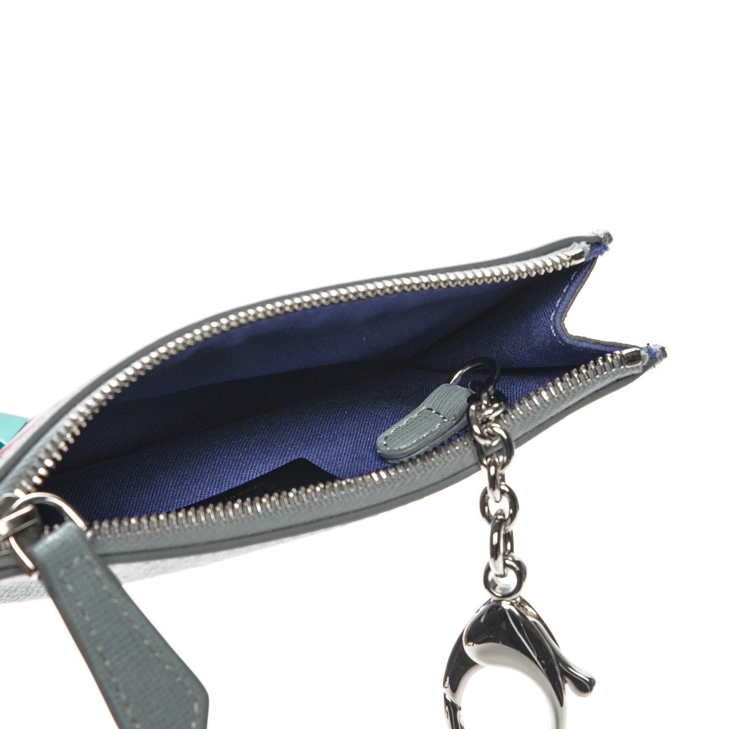 Fendi Vitello Elite Studded Hypnoteyes Coin Pouch Key Case Polvere Multicolor 5 of 6