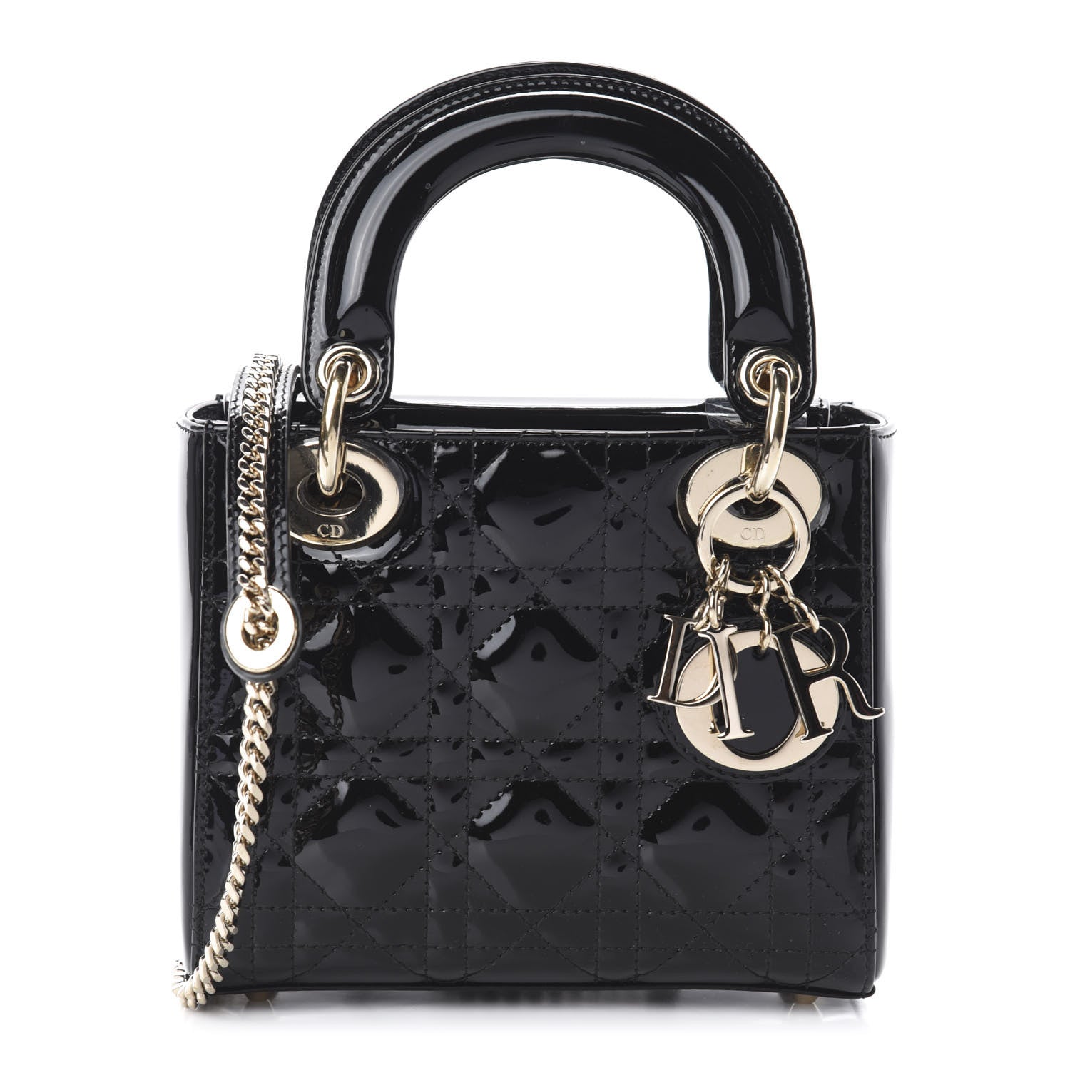 Christian Dior Patent Cannage Mini Lady Dior Black 1 of 10