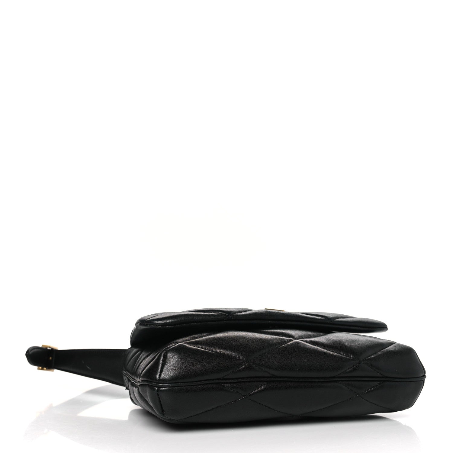 Saint Laurent SAINT LAURENT Lambskin Quilted Le 57 Diamond Shoulder Bag Black 4 of 9