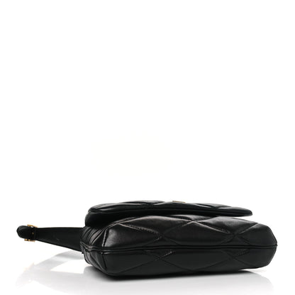 Saint Laurent SAINT LAURENT Lambskin Quilted Le 57 Diamond Shoulder Bag Black 4 of 9