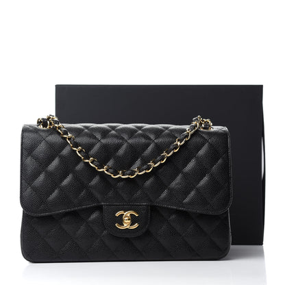 Chanel Caviar Quilted Jumbo Double Flap Black 11 of 11