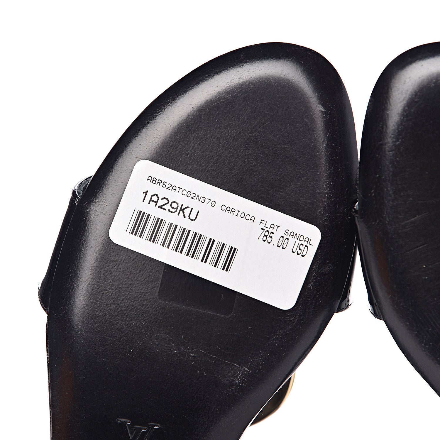 Louis Vuitton Patent Carioca Flat Sandals 37 Black 7 of 10