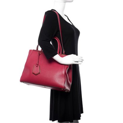Fendi Vitello Elite Flamingo Regular 2Jours Tote Amarena 2 of 11