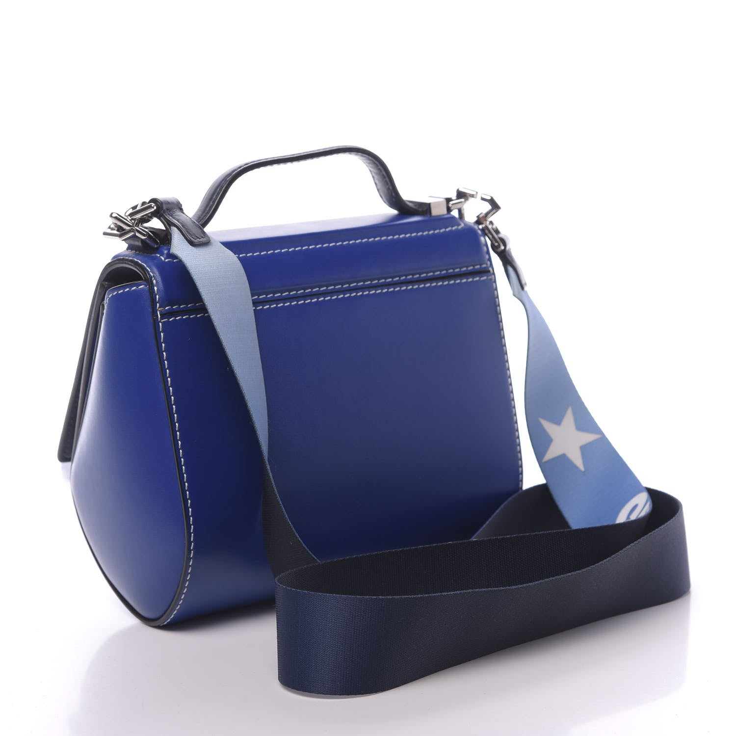 Givenchy Calfskin Mini Pandora Box Logo Strap Crossbody Bag Moroccan Blue 2 of 9