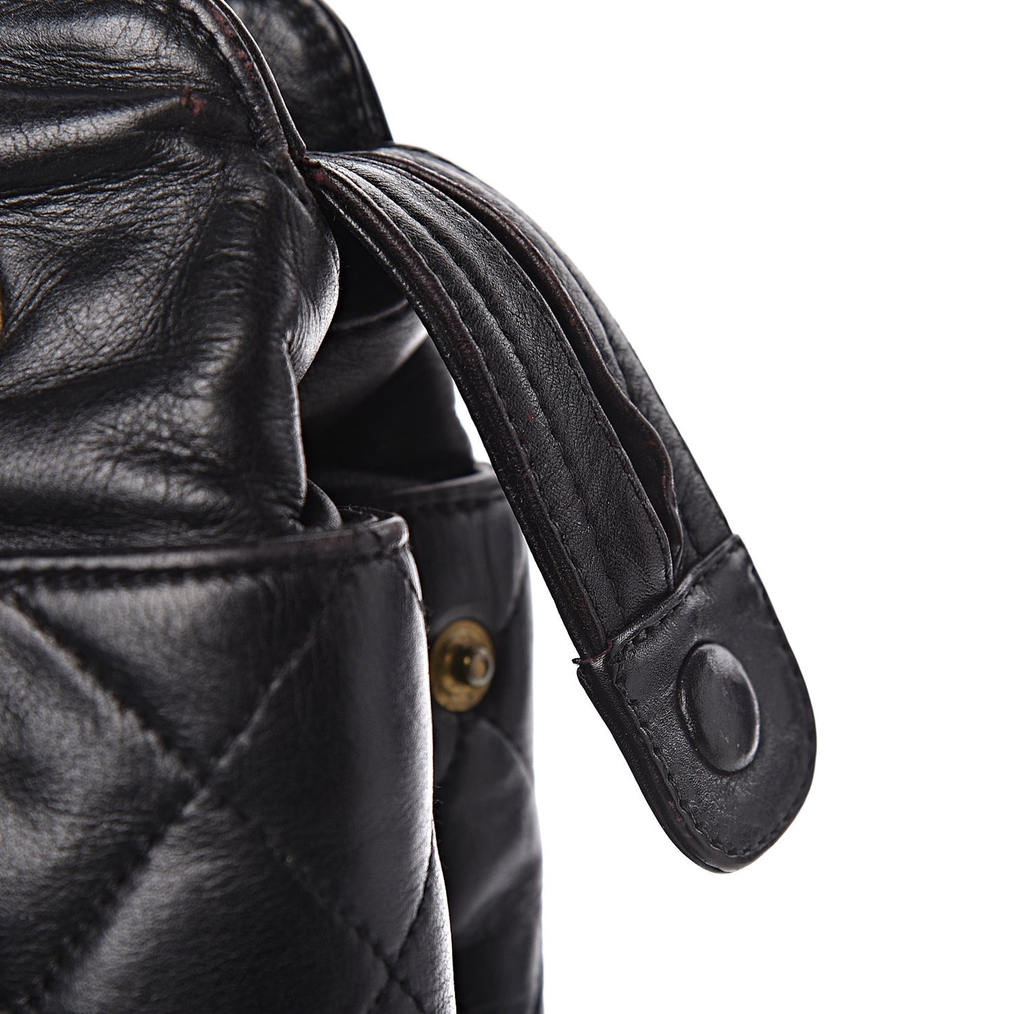 Lambskin Quilted Shoulder Bag Black