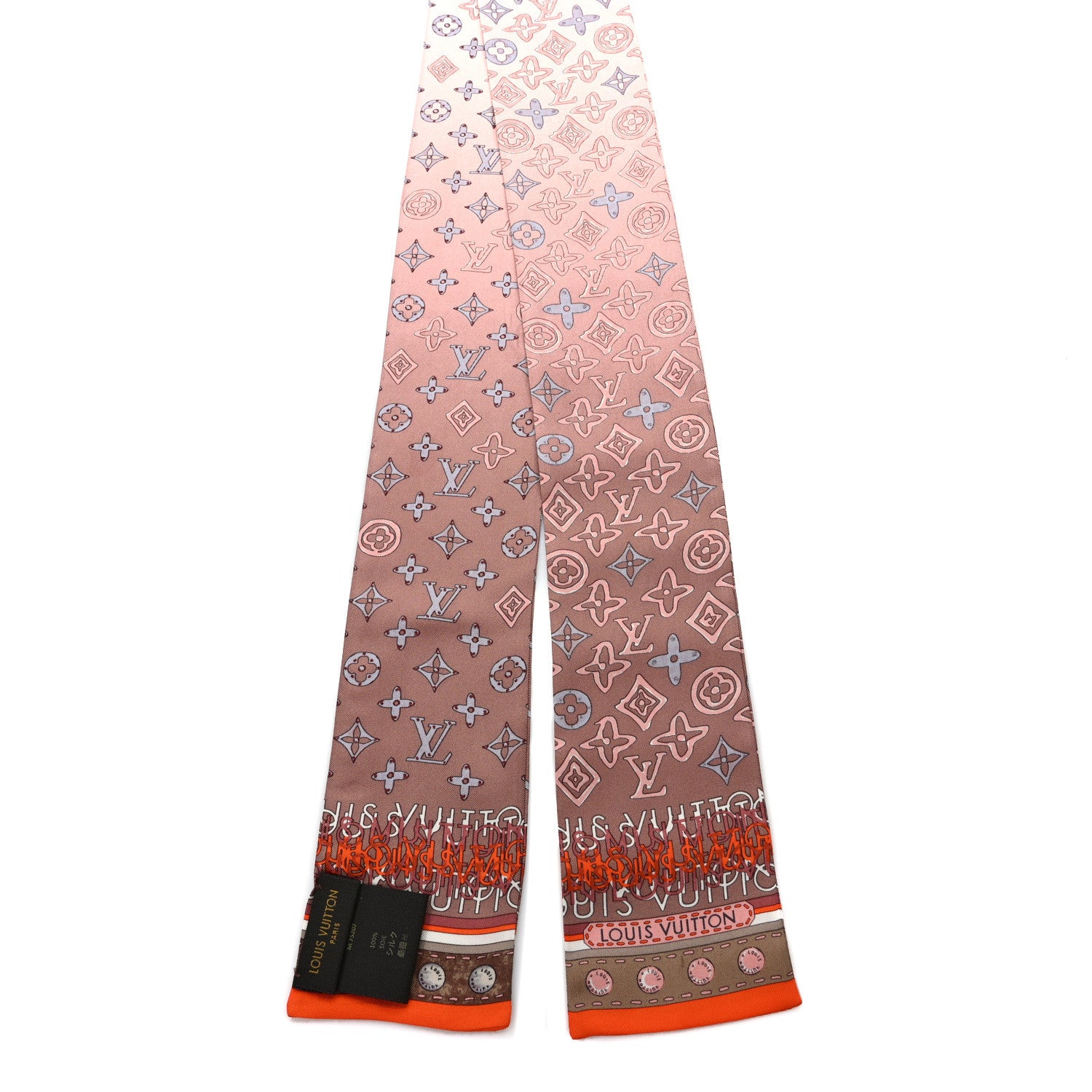 Louis Vuitton Silk Monogram Map Bandeau 2 of 4