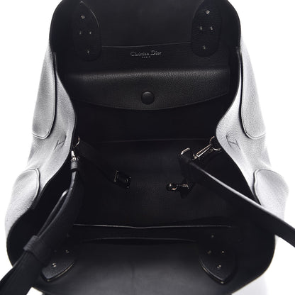 Christian Dior Supple Grained Calfskin Large Open Bar Tote Black 6 of 9