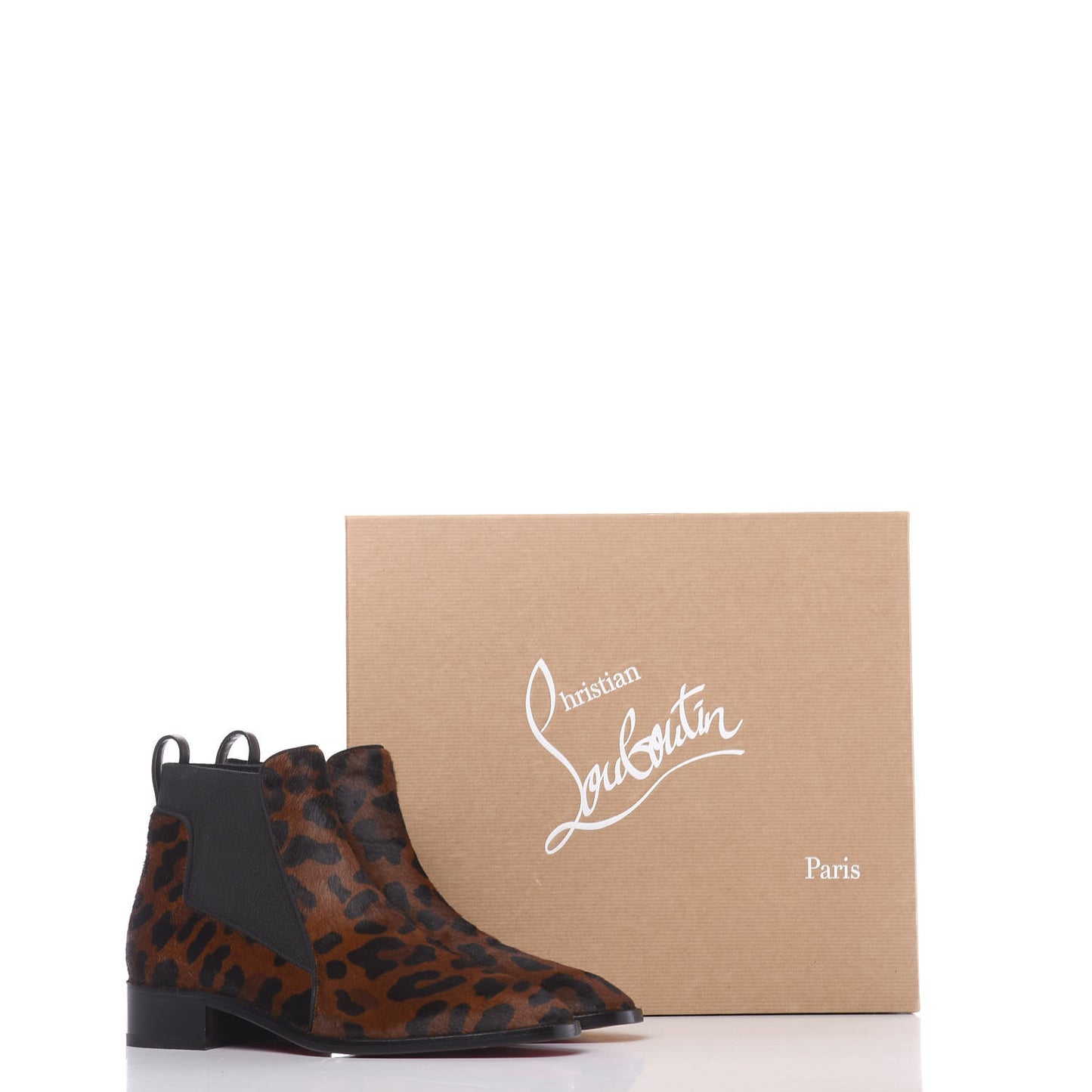 Calf Hair Leopard Print Marmada Flat Chelsea Boot 37 Roux