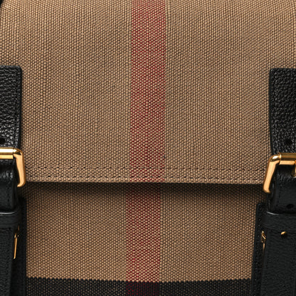 Burberry Canvas Mega Check Baildon Messenger Bag Black 8 of 10