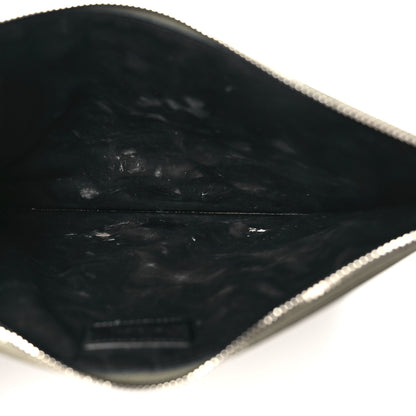 Givenchy Calfskin Egyptian Print Zip Pouch Olive 5 of 10