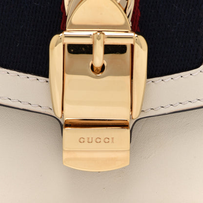 Gucci Calfskin Super Mini Sylvie Chain Shoulder Bag White 8 of 10