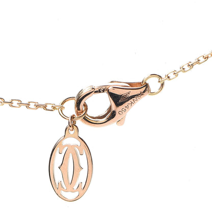 Cartier 18K Pink Gold Diamond .21ct C De Pendant Necklace 4 of 6