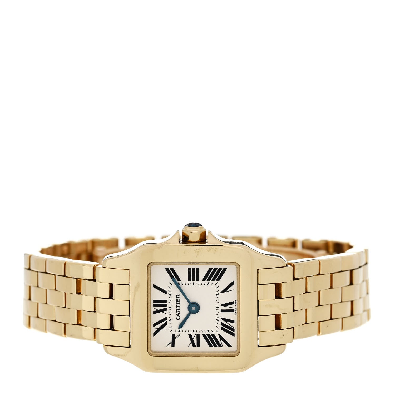 Cartier 18K Yellow Gold 20mm Santos Demoiselle Quartz Watch 2 of 4